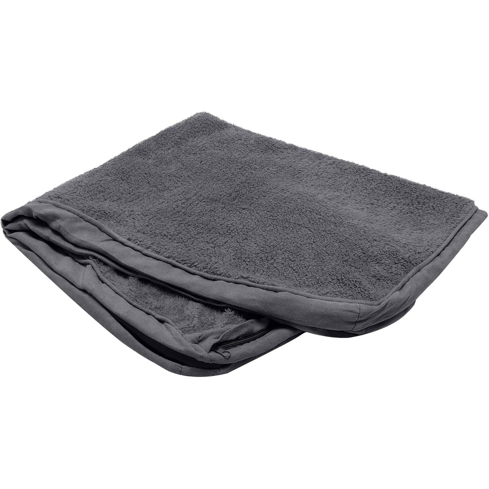 image:imageFurhaven Replacement Dog Bed Cover WaterResistant IndoorOutdoor Logo Print Oxford Polycanvas Mattress Washable  Deep Lagoon Jumbo XLargeTerry  Suede Gray
