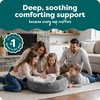 FurHaven 23″ Calming Donut Dog Bed for Small Dogs & Cats, Round Plush Donut Design with Soft Filling for Snuggling Comfort, Removable Washable Cover, Small, Shaggy Faux Fur, Mist Gray(Gray)