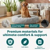 FurHaven 23″ Calming Donut Dog Bed for Small Dogs & Cats, Round Plush Donut Design with Soft Filling for Snuggling Comfort, Removable Washable Cover, Small, Shaggy Faux Fur, Mist Gray(Gray)