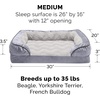 FurHaven Cooling Gel Dog Bed for Large Dogs, Perfect Comfort Sofa Bed, Cool Gel-Top Foam & Solid Orthopedic Foam Base for Joint Support, Removable Washable Cover, Jumbo XL, Plush & Velvet, Brownstone(Granite Gray)
