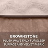 FurHaven Cooling Gel Dog Bed for Large Dogs, Perfect Comfort Sofa Bed, Cool Gel-Top Foam & Solid Orthopedic Foam Base for Joint Support, Removable Washable Cover, Jumbo XL, Plush & Velvet, Brownstone(Brownstone)