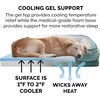 FurHaven Cooling Gel Dog Bed for Large Dogs, Perfect Comfort Sofa Bed, Cool Gel-Top Foam & Solid Orthopedic Foam Base for Joint Support, Removable Washable Cover, Jumbo XL, Plush & Velvet, Brownstone(Celadon Green)
