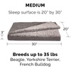 FurHaven Dog Bed Cover Replacement, Sofa-Style Design with Soft, Breathable Fabric for Cozy Comfort, Machine Washable, Jumbo Plus XXL, Plush & Velvet Waves, Brownstone(Blanket Top – Berber & Suede (Gray))