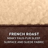 FurHaven Dog Bed Cover Replacement, Sofa-Style Design with Soft, Breathable Fabric for Cozy Comfort, Machine Washable, Jumbo Plus XXL, Plush & Velvet Waves, Brownstone(Pillow Top – Minky Plush & Suede (French Roast))