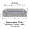 FurHaven Dog Bed Cover Replacement, Sofa-Style Design with Soft, Breathable Fabric for Cozy Comfort, Machine Washable, Jumbo Plus XXL, Plush & Velvet Waves, Brownstone((Faux Fur & Velvet) Smoke Gray)
