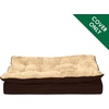 FurHaven Dog Bed Cover Replacement, Sofa-Style Design with Soft, Breathable Fabric for Cozy Comfort, Machine Washable, Jumbo Plus XXL, Plush & Velvet Waves, Brownstone(Pillow Top – Minky Plush & Suede (French Roast))