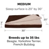 FurHaven Dog Bed Cover Replacement, Sofa-Style Design with Soft, Breathable Fabric for Cozy Comfort, Machine Washable, Jumbo Plus XXL, Plush & Velvet Waves, Brownstone(Blanket Top – Berber & Suede (Espresso))