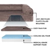 FurHaven Dog Bed Cover Replacement, Sofa-Style Design with Soft, Breathable Fabric for Cozy Comfort, Machine Washable, Jumbo Plus XXL, Plush & Velvet Waves, Brownstone((Faux Fur & Velvet) Driftwood Brown)