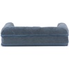 FurHaven Dog Bed Cover Replacement, Sofa-Style Design with Soft, Breathable Fabric for Cozy Comfort, Machine Washable, Jumbo Plus XXL, Plush & Velvet Waves, Brownstone((Sherpa & Chenille) Orion Blue)