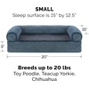 FurHaven Dog Bed Cover Replacement, Sofa-Style Design with Soft, Breathable Fabric for Cozy Comfort, Machine Washable, Jumbo Plus XXL, Plush & Velvet Waves, Brownstone((Sherpa & Chenille) Orion Blue)