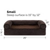 FurHaven Dog Bed Cover Replacement, Sofa-Style Design with Soft, Breathable Fabric for Cozy Comfort, Machine Washable, Jumbo Plus XXL, Plush & Velvet Waves, Brownstone((Sherpa & Chenille) Coffee)