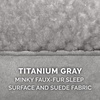 FurHaven Dog Bed Cover Replacement, Sofa-Style Design with Soft, Breathable Fabric for Cozy Comfort, Machine Washable, Jumbo Plus XXL, Plush & Velvet Waves, Brownstone(Pillow Top – Minky Plush & Suede (Titanium Gray))