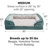 FurHaven Dog Bed Cover Replacement, Sofa-Style Design with Soft, Breathable Fabric for Cozy Comfort, Machine Washable, Jumbo Plus XXL, Plush & Velvet Waves, Brownstone(Celadon Green)