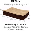 FurHaven Dog Bed Cover Replacement, Sofa-Style Design with Soft, Breathable Fabric for Cozy Comfort, Machine Washable, Jumbo Plus XXL, Plush & Velvet Waves, Brownstone(Pillow Top – Minky Plush & Suede (French Roast))