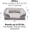 FurHaven Dog Bed Cover Replacement, Sofa-Style Design with Soft, Breathable Fabric for Cozy Comfort, Machine Washable, Jumbo Plus XXL, Plush & Velvet Waves, Brownstone(Granite Gray)