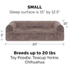 FurHaven Dog Bed Cover Replacement, Sofa-Style Design with Soft, Breathable Fabric for Cozy Comfort, Machine Washable, Jumbo Plus XXL, Plush & Velvet Waves, Brownstone((Faux Fur & Velvet) Driftwood Brown)