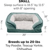 FurHaven Dog Bed Cover Replacement, Sofa-Style Design with Soft, Breathable Fabric for Cozy Comfort, Machine Washable, Large, Plush & Velvet Waves, Celadon Green(Celadon Green)