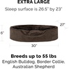 FurHaven Dog Bed for Small Dogs, Oval Lounger with Soft Pillow Cushion Insert for Cozy Comfort, Removable Washable Cover, Small, Faux Fur & Suede, Gray(Terry & Suede Espresso)