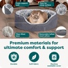 FurHaven Dog Bed for Small Dogs, Oval Lounger with Soft Pillow Cushion Insert for Cozy Comfort, Removable Washable Cover, Small, Faux Fur & Suede, Gray(Two Tone Gray)