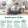FurHaven Dog Bed for Small Dogs, Oval Lounger with Soft Pillow Cushion Insert for Cozy Comfort, Removable Washable Cover, Small, Faux Fur & Suede, Gray(Two Tone Gray)