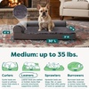FurHaven Orthopedic Dog Bed for Large Dogs, L-Shaped Chaise Contour Mattress with Solid Orthopedic Foam Slab for Joint Support, Removable Washable Cover, Jumbo Plus XXL, Faux Fur & Suede, Espresso(Platinum Gray)