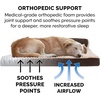 FurHaven Orthopedic Dog Bed for Large Dogs, L-Shaped Chaise Contour Mattress with Solid Orthopedic Foam Slab for Joint Support, Removable Washable Cover, Jumbo Plus XXL, Faux Fur & Suede, Espresso(Dino Toy + Espresso)