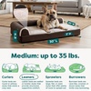 FurHaven Orthopedic Dog Bed for Large Dogs, L-Shaped Chaise Contour Mattress with Solid Orthopedic Foam Slab for Joint Support, Removable Washable Cover, Jumbo Plus XXL, Faux Fur & Suede, Espresso(Espresso)