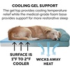 FurHaven Orthopedic Dog Bed for Large Dogs, Sofa-Style with Cool Gel-Top Foam with a Solid Orthopedic Foam Base for Joint Support, Removable Washable Cover, Jumbo XL, Plush & Suede, Gray(Deep Pool)
