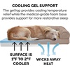FurHaven Orthopedic Dog Bed for Large Dogs, Sofa-Style with Cool Gel-Top Foam with a Solid Orthopedic Foam Base for Joint Support, Removable Washable Cover, Jumbo XL, Plush & Suede, Gray(Almondine)