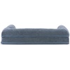 FurHaven Orthopedic Dog Bed for Large Dogs, Sofa-Style with Cool Gel-Top Foam with a Solid Orthopedic Foam Base for Joint Support, Removable Washable Cover, Jumbo XL, Plush & Suede, Gray(Orion Blue)