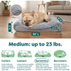 FurHaven Orthopedic Dog Bed for Medium Dogs, Luxe Lounger Contour Mattress with Solid Orthopedic Foam Slab for Joint Support, Removable Washable Cover, Medium, Faux Fur & Suede, Gray(Gray)
