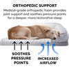 FurHaven Orthopedic Dog Bed for Medium Dogs, Perfect Comfort Sofa with Removable Bolsters with Orthopedic Egg Crate Foam for Joint Support, Washable Cover, Medium, Plush & Velvet Waves, Brownstone(Granite Gray)