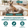 FurHaven Orthopedic Dog Bed for Medium Dogs, Perfect Comfort Sofa with Removable Bolsters with Orthopedic Egg Crate Foam for Joint Support, Washable Cover, Medium, Plush & Velvet Waves, Brownstone(Brownstone)