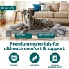 FurHaven Replacement Dog Bed Cover, Sofa-Style Design with Ultra-Plush Sleep Surface for Protecting Pet Mattresses, Zippered & Machine Washable, Jumbo Plus XXL, Plush & Suede, Gray