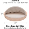 FurHaven Replacement Dog Bed Cover for Sherpa & Suede Snuggery, Fits Cool Gel-Top Foam Beds & Solid Orthopedic Foam Beds, Machine Washable, Jumbo XL (44 inch), Gray(Faux Lambswool & Suede Cream)
