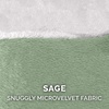 FurHaven Replacement Dog Bed Cover for Sherpa & Suede Snuggery, Fits Cool Gel-Top Foam Beds & Solid Orthopedic Foam Beds, Machine Washable, Jumbo XL (44 inch), Gray(Microvelvet Sage)