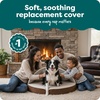 FurHaven Replacement Dog Bed Cover for Sherpa & Suede Snuggery, Fits Cool Gel-Top Foam Beds & Solid Orthopedic Foam Beds, Machine Washable, Jumbo XL (44 inch), Gray(Faux Lambswool & Suede Espresso)