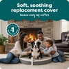 FurHaven Replacement Dog Bed Cover for Sherpa & Suede Snuggery, Fits Cool Gel-Top Foam Beds & Solid Orthopedic Foam Beds, Machine Washable, Jumbo XL (44 inch), Gray(Faux Lambswool & Suede Gray)