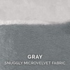 FurHaven Replacement Dog Bed Cover for Sherpa & Suede Snuggery, Fits Cool Gel-Top Foam Beds & Solid Orthopedic Foam Beds, Machine Washable, Jumbo XL (44 inch), Gray(Microvelvet Silver)