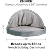 FurHaven Replacement Dog Bed Cover for Sherpa & Suede Snuggery, Fits Cool Gel-Top Foam Beds & Solid Orthopedic Foam Beds, Machine Washable, Jumbo XL (44 inch), Gray(Microvelvet Silver)