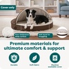 FurHaven Replacement Dog Bed Cover for Sherpa & Suede Snuggery, Fits Cool Gel-Top Foam Beds & Solid Orthopedic Foam Beds, Machine Washable, Jumbo XL (44 inch), Gray(Faux Lambswool & Suede Espresso)