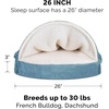 FurHaven Replacement Dog Bed Cover for Sherpa & Suede Snuggery, Fits Cool Gel-Top Foam Beds & Solid Orthopedic Foam Beds, Machine Washable, Jumbo XL (44 inch), Gray(Faux Lambswool & Suede Blue)