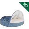 FurHaven Replacement Dog Bed Cover for Sherpa & Suede Snuggery, Fits Cool Gel-Top Foam Beds & Solid Orthopedic Foam Beds, Machine Washable, Jumbo XL (44 inch), Gray(Faux Lambswool & Suede Blue)