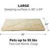 FurHaven ThermaNAP Faux Fur Self-Warming Mat, Brown Leopard, Large(크림)
