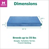 FurHaven Water-Resistant Orthopedic Dog Bed for Large Dogs, Oxford Polycanvas Mattress with Orthopedic Solid Slab Foam for Joint Support, Removable Washable Cover, Jumbo XL, Stone Gray(Blue)