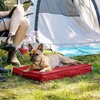FurHaven Water-Resistant Orthopedic Dog Bed for Large Dogs, Oxford Polycanvas Mattress with Orthopedic Solid Slab Foam for Joint Support, Removable Washable Cover, Jumbo XL, Stone Gray(Red)