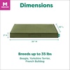 FurHaven Water-Resistant Orthopedic Dog Bed for Large Dogs, Oxford Polycanvas Mattress with Orthopedic Solid Slab Foam for Joint Support, Removable Washable Cover, Jumbo XL, Stone Gray(Green)