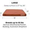 FurHaven Water-Resistant Orthopedic Dog Bed for Large Dogs, Oxford Polycanvas Mattress with Orthopedic Solid Slab Foam for Joint Support, Removable Washable Cover, Jumbo XL, Stone Gray(Chestnut)