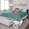 FurHaven Waterproof Blanket & Furniture Protector Cover with Non-Slip Backing, Machine Washable, Jumbo/King, Quilted Twill, Gray(Quilted Nile Blue)