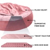 Furhaven 24″ Round Calming Donut Dog Bed for Indoor Cats & Small Dogs, Washable, For Dogs Up to 20 lbs – Plush Velvet Waves Hooded Donut Bed – Rose Pink, Small(Rose Pink)